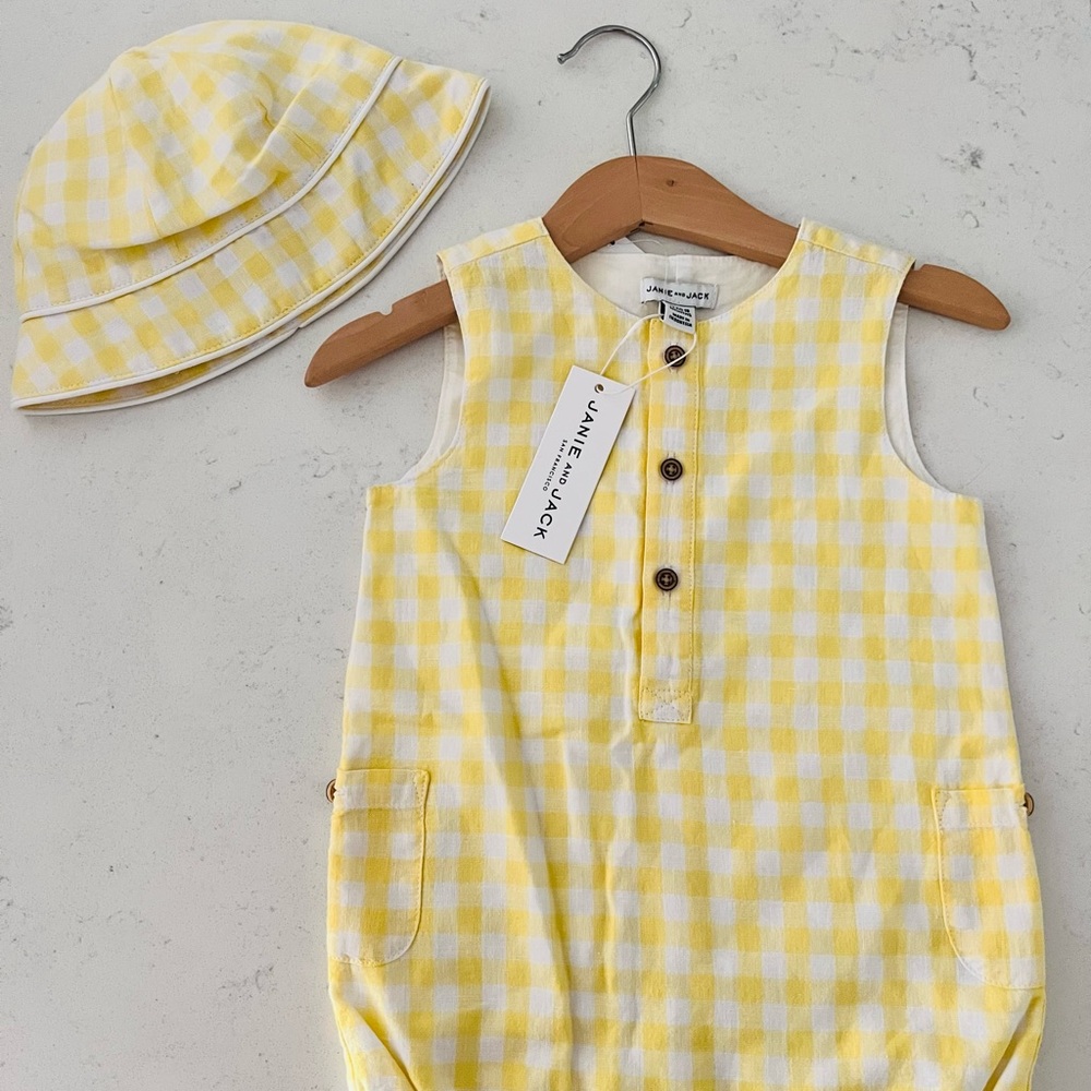 Janie & Jack Romper With Hat